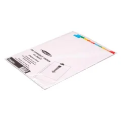 Pregradni karton - register pokončni bel A4 10-delni z barvnimi jahači 10401