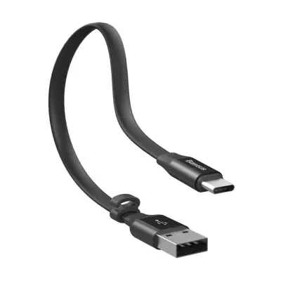 Baseus kabel USB A-C 0,23m 2A Nimble flat črn CATMBJ-01