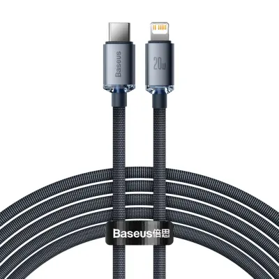 Baseus kabel TipC/Lightning 2m 20W C Crystal shine črn CAJY000301