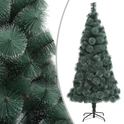 vidaXL Umetna novoletna jelka s stojalom zelena 120 cm PET