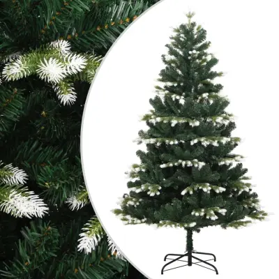 vidaXL Umetna novoletna jelka s snegom 150 cm