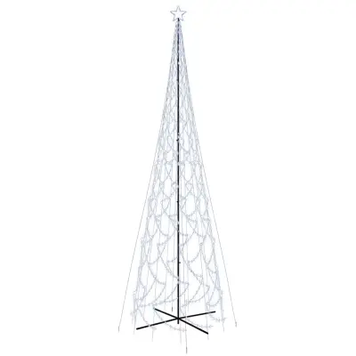 vidaXL Novoletna jelka stožec 3000 hladno belih LED lučk 230x800 cm