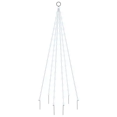 vidaXL Novoletna jelka iz 108 hladno belih LED lučk 180 cm