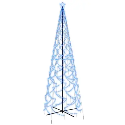 vidaXL Novoletna jelka stožec 1400 modrih LED lučk 160x500 cm