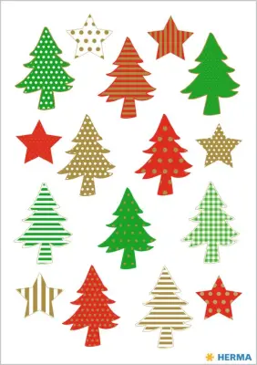 Nalepke za okras v obliki božičnega drevesca