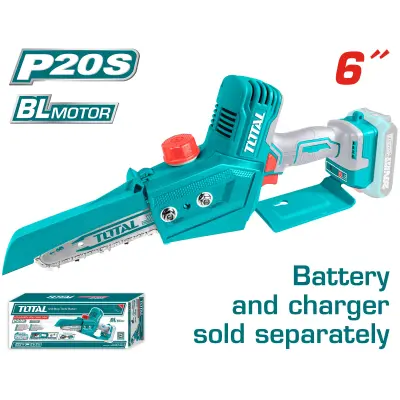 Akumulatorska mini verižna žaga, 20V/2.0Ah-7.5Ah/P20S, serija INDUSTRIAL (TGSLI2068)