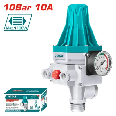 Avtomatsko elektronsko stikalo za uravnavanje tlaka vode 10Bar/10A, manometer (TWPS102)
