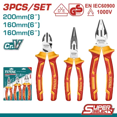 3 -delni set izolirane klešče, serija INDUSTRIAL (THT2K0302)