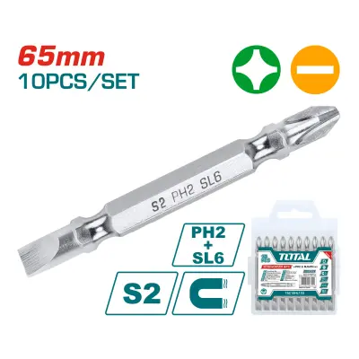 10-delni set nastavkov za izvijač 65mm, serija INDUSTRIAL (TAC16HL133)