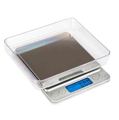 Digitalna prenosna LCD žepna tehtnica osvetljena 0,1-3000g