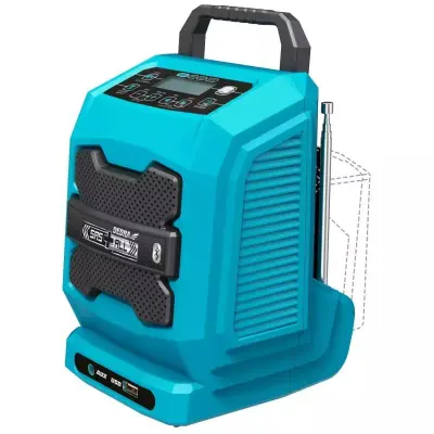 Sas+all PRO 18V akumulatorski FM radio Bluetooth 4.2 USB AUX