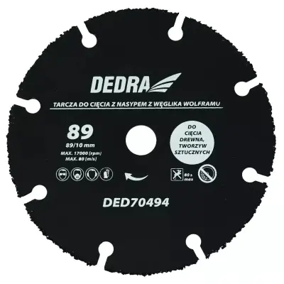 Univerzalna volframova karbidna rezalna plošča za les in plastiko 89x10mm