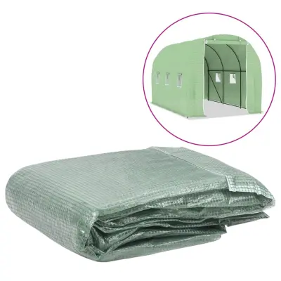 vidaXL Nadomestno pokrivalo za rastlinjak 6,86 m² 200x343x200cm zeleno