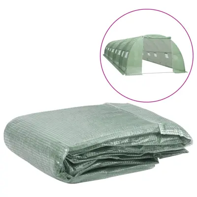 vidaXL Nadomestno pokrivalo za rastlinjak 32 m² 400x800x200 cm zeleno