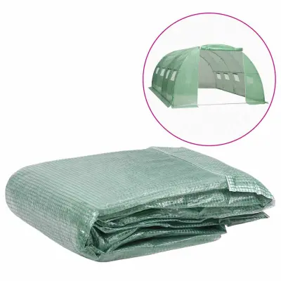 vidaXL Nadomestno pokrivalo za rastlinjak 16 m² 400x400x200 cm zeleno