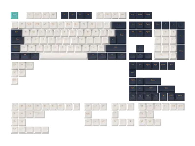 Dark Project - Navy Blue/Ivory Keycaps [ANSI & ISO]