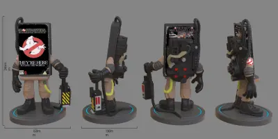Power Idolz by Numskull Ghostbusters VHS Držalo za brezžični polnilec za telefon - združljivo z napravami, ki podpirajo Qi, hiter Qi - uradno blago Gh