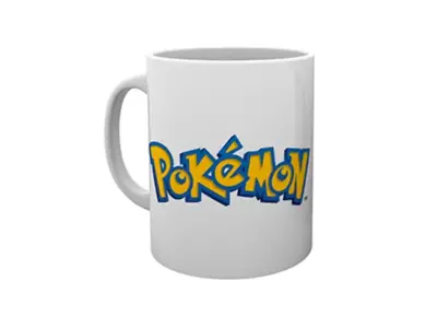 Logotip Pokémon z očesom GB in skodelica Pikachu