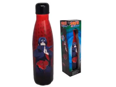 Izolirana steklenica Lyo Hômadict Naruto Itachi Uchiwa - Steklenica za vodo iz nerjavečega jekla za večkratno uporabo - Vroče in hladno zdrži 12 ur -