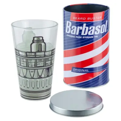 Kozarec za pitje Paladone Jurassic Park v zbirateljski posodi za kremo za britje Barbasol | Uradno licencirano blago Jurassic World