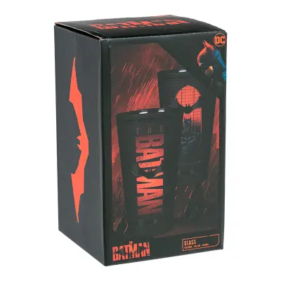 Paladone The Batman Glass, The Batman Movie Merchandise, 400 ml, 13,5 fl oz, večbarvno (PP9770TBM)
