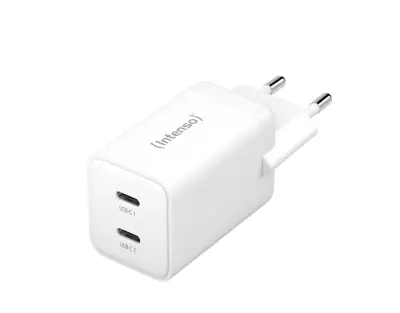 Intenso 40W GaN napajalnik s priključkom 2xUSB-C W40CC