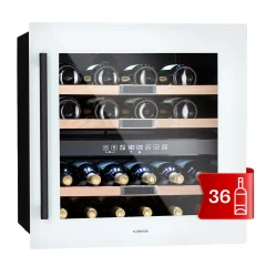 Klarstein Vinsider 36 Onyx Edition, vinska omara, 2 hladilni coni, 5-22 °C, 85 l