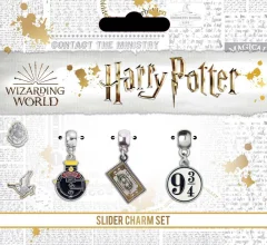 The Carat Shop Harry Potter Slider Charm Set Hogwarts Express Ticket Track 9 3/4 OBESKI