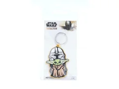 Star Wars: The Mandalorian RK39084C, gumijasti obesek za ključe Baby Yoda, uniseks, večbarvno, 4,5 x 6 cm