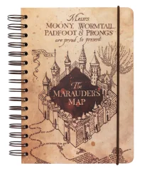 HARRY POTTER THE MARAUDER'S MAP ZVEZEK A5 S ČRTASTIMI platnicami