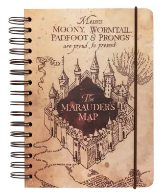 HARRY POTTER THE MARAUDER'S MAP ZVEZEK A5 S ČRTASTIMI platnicami
