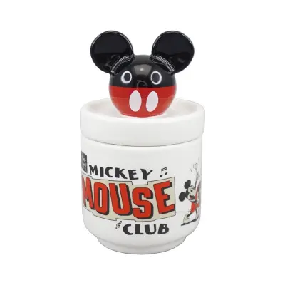 Half Moon Bay - Zbirateljska škatla Disney Mickey Mouse - Mickey - Kozarec za shranjevanje - Škatla za drobnarije s pokrovom, darilo, bela, 14 cm