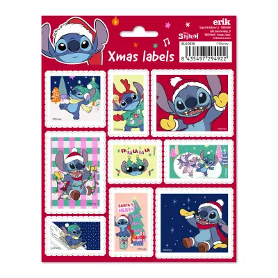 DISNEY STITCH BOŽIČNE ETIKETE