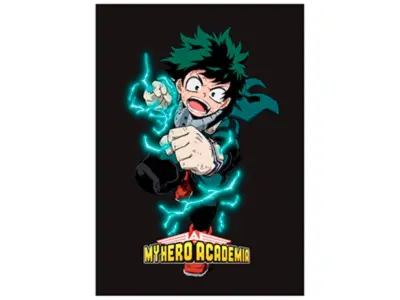 Odeja iz črnega flisa My Hero