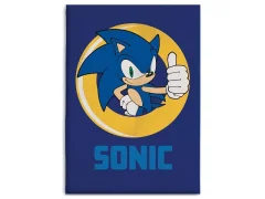 Uradna odeja iz flisa Sonic The Hedgehog (39,5 x 55 palcev), 100% mehak poliester