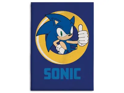 Uradna odeja iz flisa Sonic The Hedgehog (39,5 x 55 palcev), 100% mehak poliester