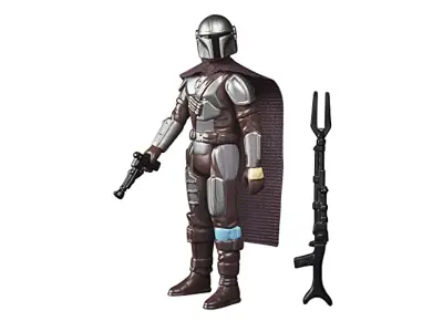 Star Wars Hasbro Retro Collection the Mandalorian (Beskar) igrača 9,5-cm-lestvica Mandalorian zbirateljska akcijska številka, dodatki, multicolor, F44