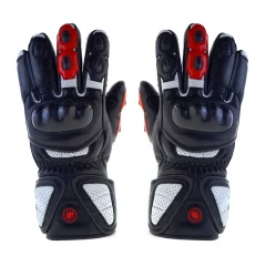 Glovii ogrevane motoristične rokavice XL, črne/rdeče/sive GDBXL
