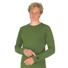 Glovii ogrevana smučarska/motoristična majica M, zelena GJ1CM