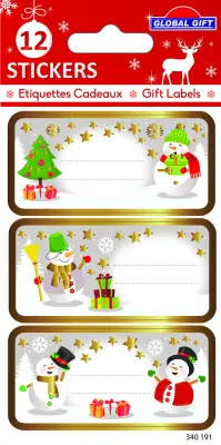 BOŽIČNE ETIKETE SNEŽAKI