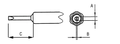 Spajkalna konica v obliki dleta Weller NT H velikost konice 0.8 mm vsebuje 1 kos