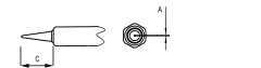 Spajkalna konica\, okrogla Weller NT 1 velikost konice 0.25 mm vsebuje 1 kos