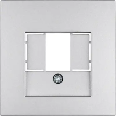 Berker sredinska plošča iz mat aluminija za vtičnico TAE 10331404