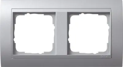 Gira pokrovni okvir 2f.alu w.alu.ZL, Event 021236