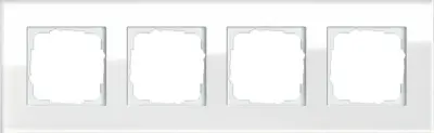 Gira pokrivni okvir 4f. belo steklo 021412