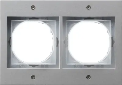 Gira pokrivni okvir 2f.aluminij TX44 021265