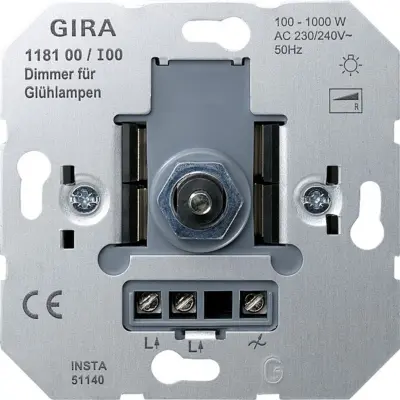 Gira vložek za dimmer 100-1000W 118100