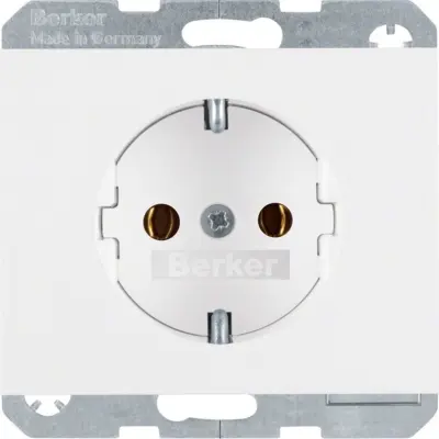 Berker SCHUKO vtičnica pws/gl brez nakladalnega pokrova 41157009