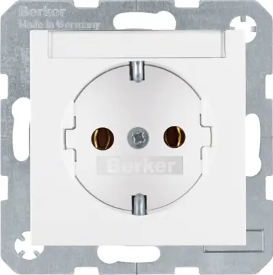 Berker Schuko vtičnica pws + polje za označevanje 47501909