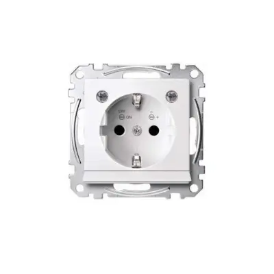 Merten SCHUKO vtičnica pws/gl light outl. LED acc. MEG2304-0319